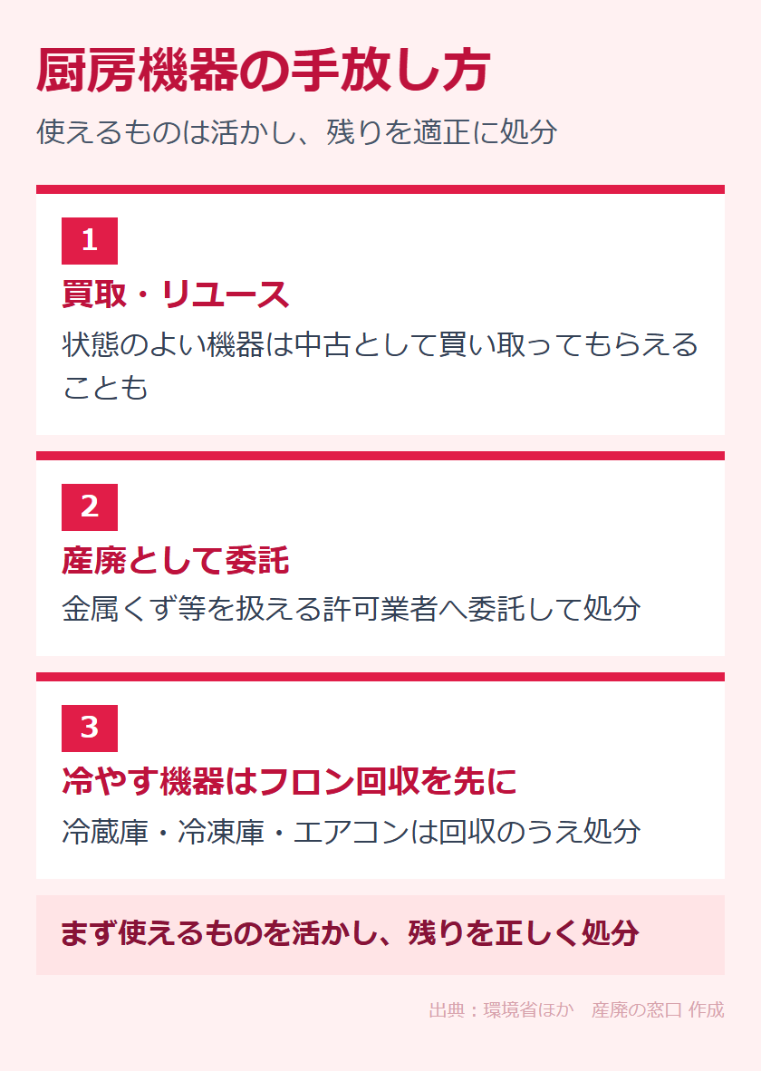 厨房機器の手放し方